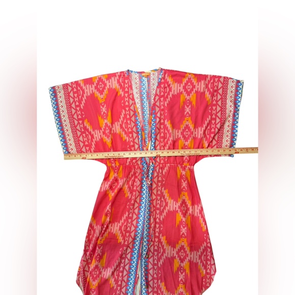 Mamey Beach Lightweight Pattern Cover Up Dress Size Small Lounge Sexy Elegant - Picture 3 of 8